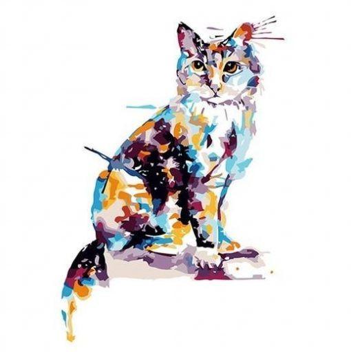 Animal Cat Paint By Numbers Canvas Wall Set PBNCATN59