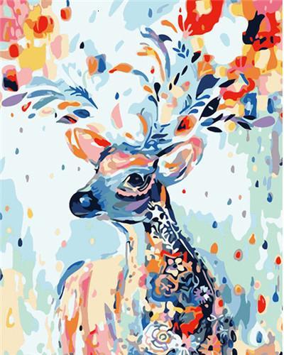 Animal Deer Paint By Numbers Canvas Wall Set PBNDEERL16