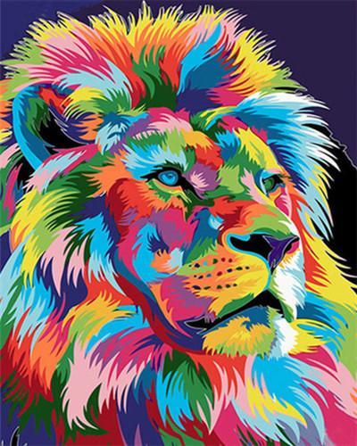 Animal Lion Paint By Numbers Canvas Wall Set PBNLIONL7
