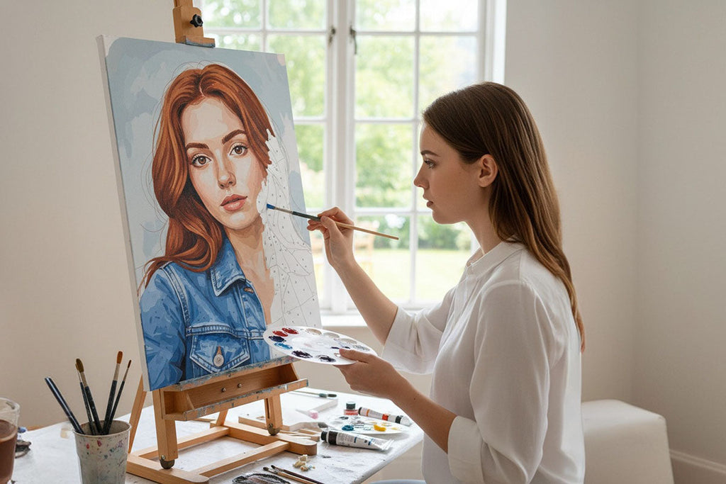 Gepersonaliseerde verf op nummer voor volwassenen, professionele huisdier- en portretschilder sets, doe-het-zelfcadeaus Maak je eigen foto met lijst (40 x 50cm, Geen frame Gepersonaliseerde verf op nummer voor volwassenen, professionele huisdier- en portretschilder sets, doe-het-zelfcadeaus Maak je eigen foto met lijst (40 x 50cm, Geen frame