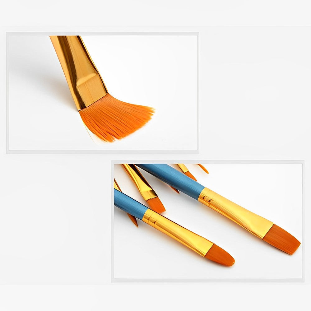 10 Penselen voor acrylverf - Verschillende maten en vormen PBNTOOL01