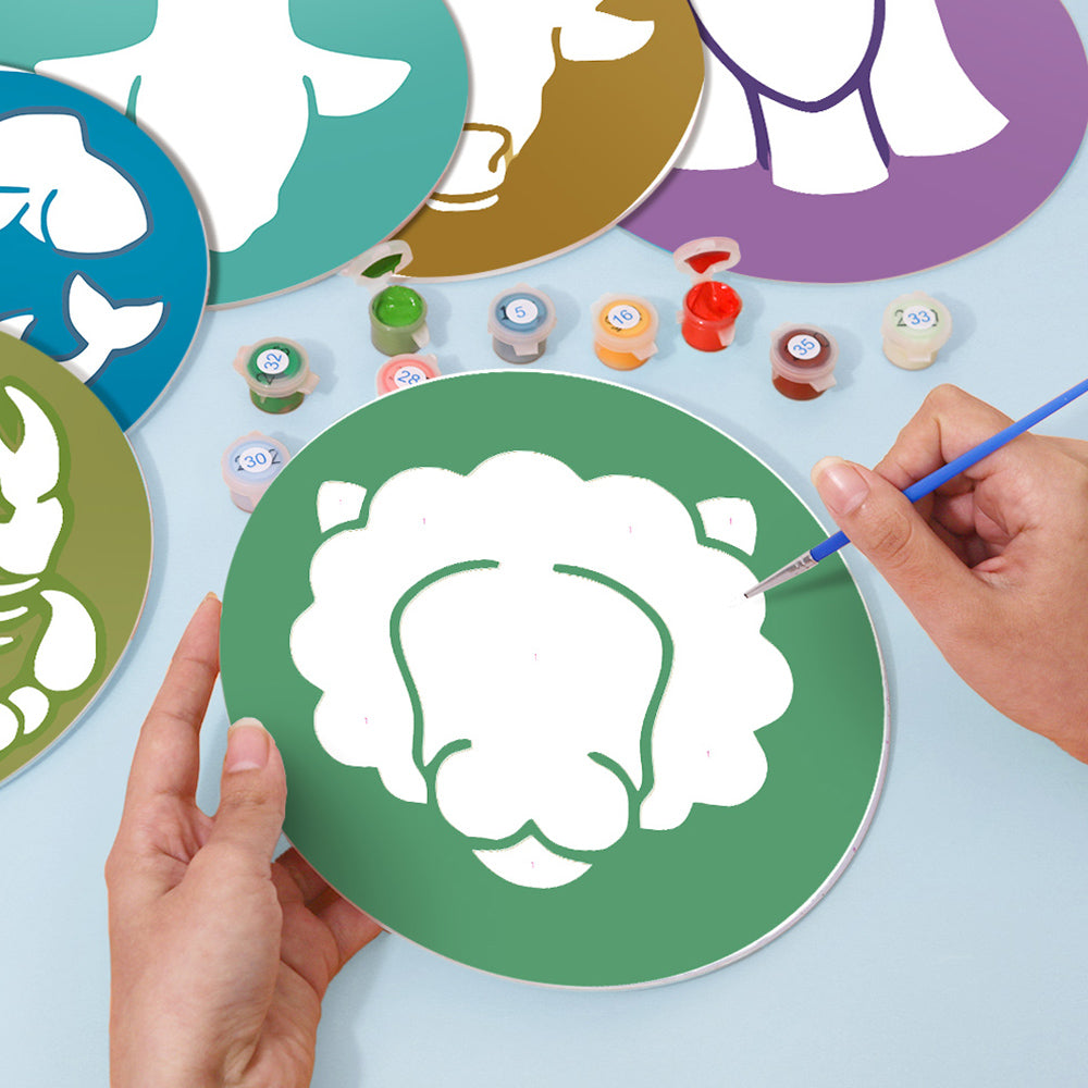 12 Stuks Cartoon Sterrenbeeld Logo Placemats Placemats Schilderen op Nummers