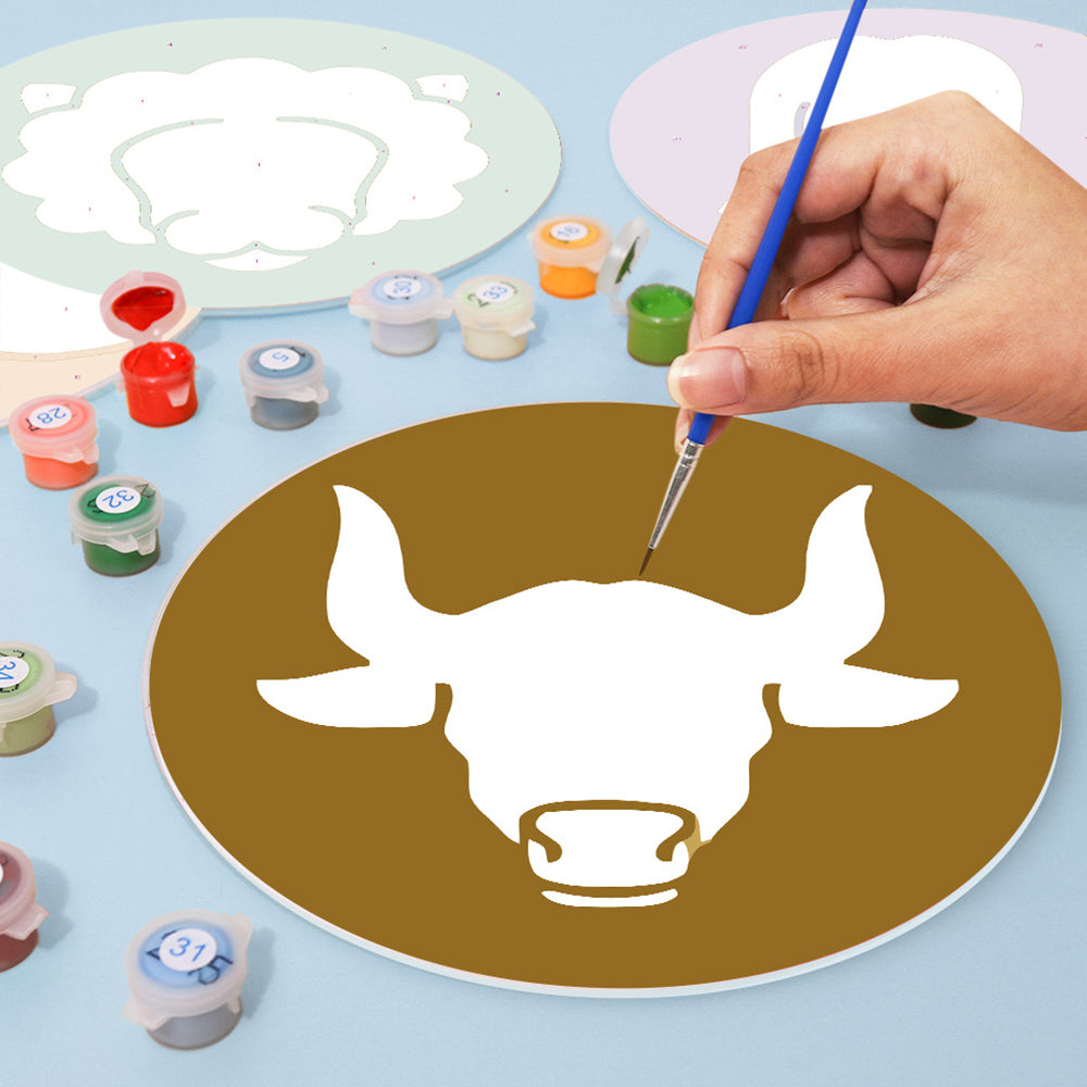12 Stuks Cartoon Sterrenbeeld Logo Placemats Placemats Schilderen op Nummers