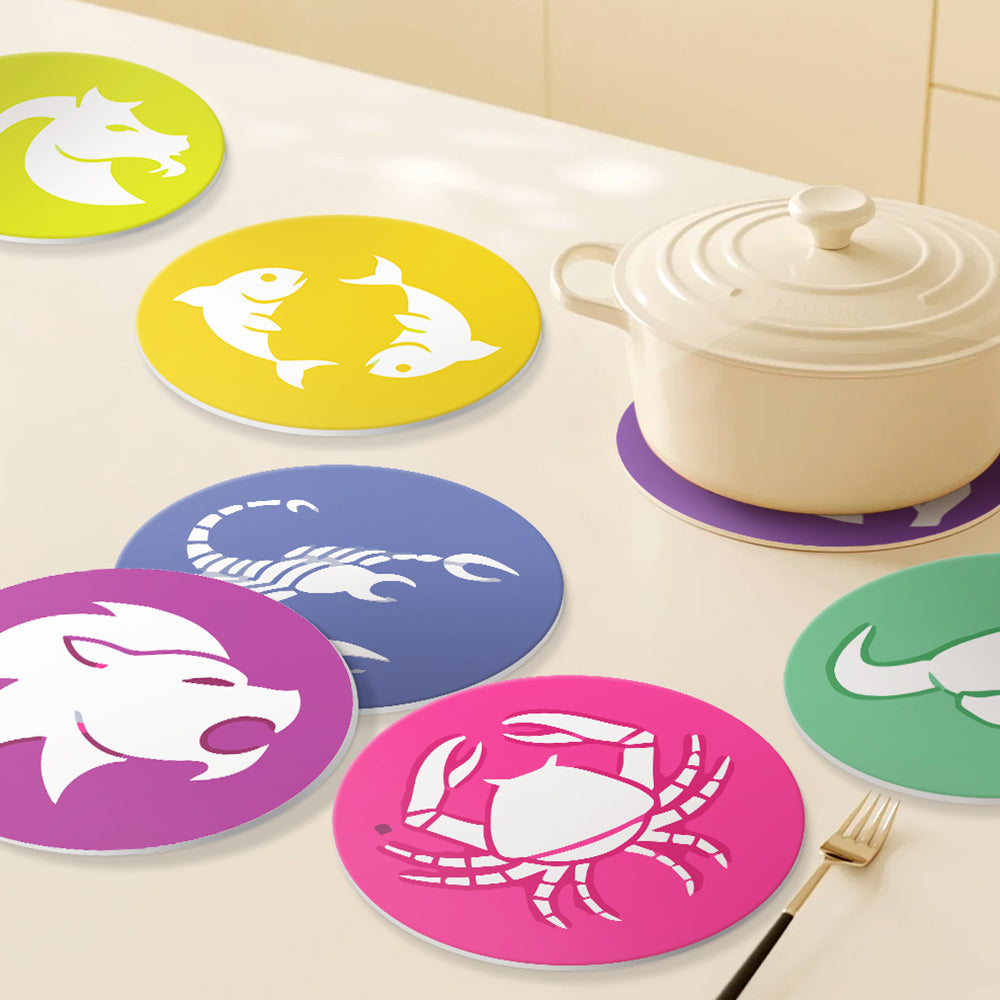 12 Stuks Dierenriem Tekens Placemats Schilderen op Nummers