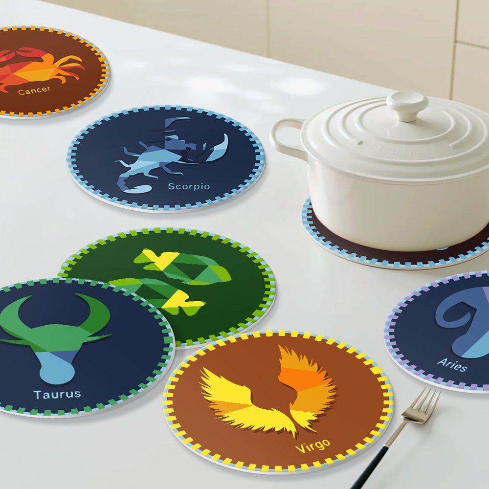 12 Stuks Sterrenbeeld Serie Placemats Schilderen op Nummers