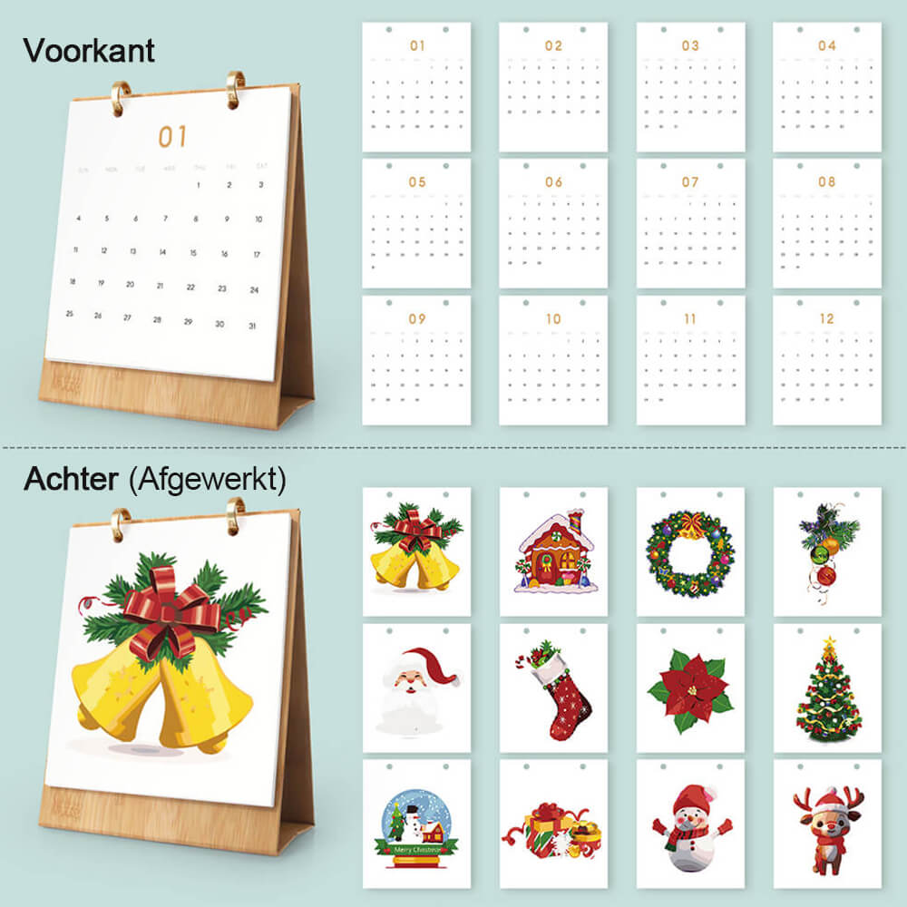 2026 Bureaukalender Schilderen op Nummers | Kerstsfeer