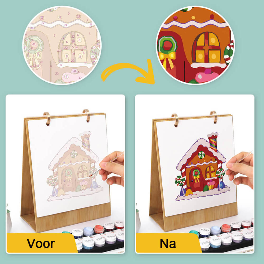2026 Bureaukalender Schilderen op Nummers | Kerstsfeer