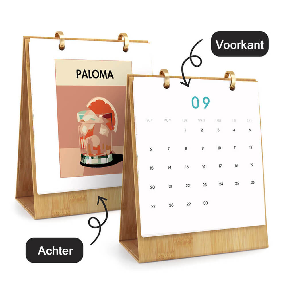 2026 Bureaukalender Schilderen op Nummers | Luxe Cocktails