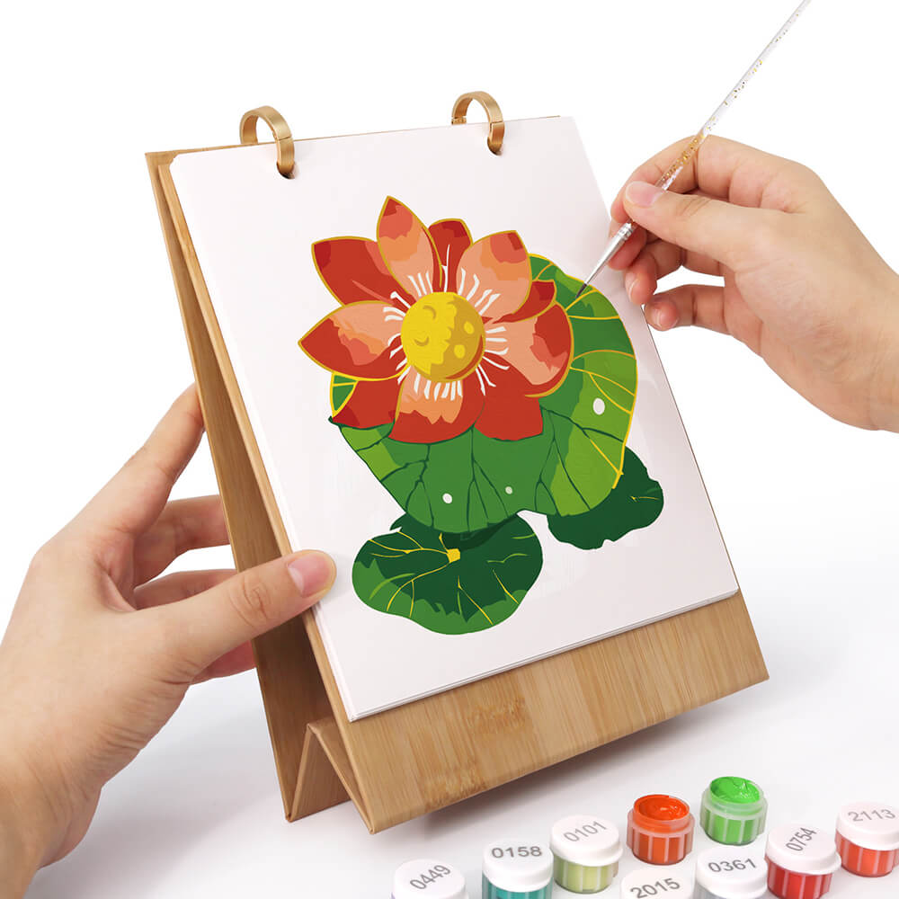 2026 Bureaukalender Schilderen op Nummers | Prachtige Bloemen