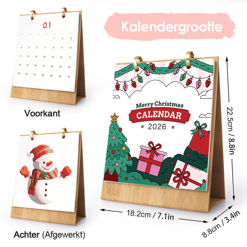 2026 Bureaukalender Schilderen op Nummers | Vrolijk Kerstfeest