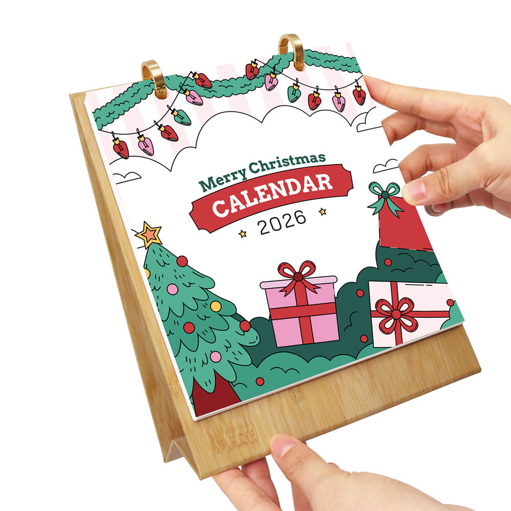 2026 Bureaukalender Schilderen op Nummers | Vrolijk Kerstfeest