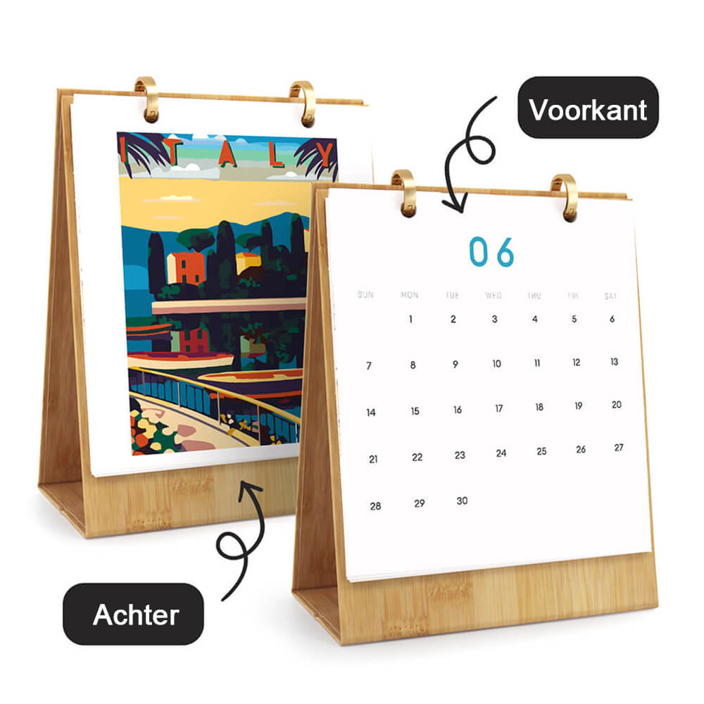 2026 Bureaukalender Schilderen op Nummers | Wereldreizen