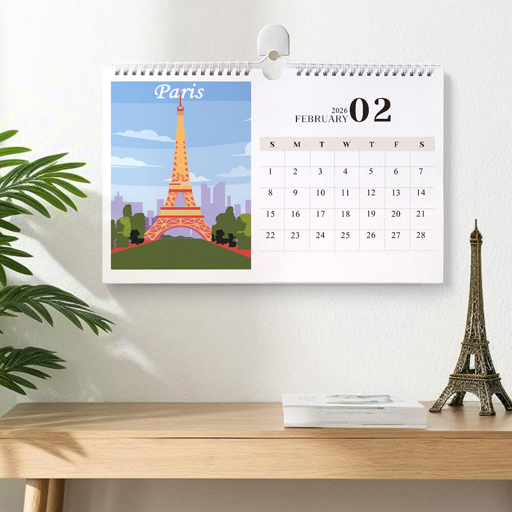 2026 Wandkalender Schilderen op Nummers | Beroemde Stadsmonumenten