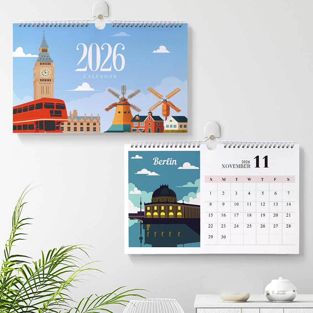 2026 Wandkalender Schilderen op Nummers | Beroemde Stadsmonumenten
