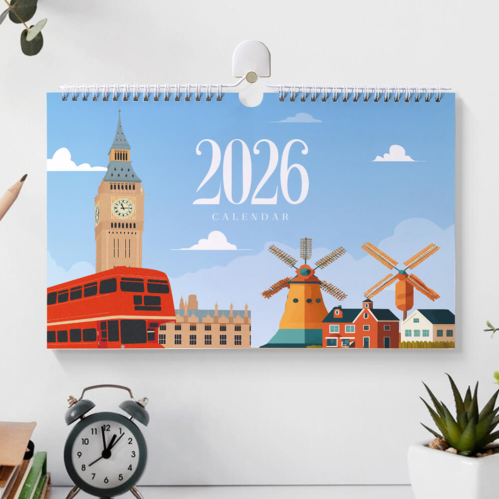 2026 Wandkalender Schilderen op Nummers | Beroemde Stadsmonumenten