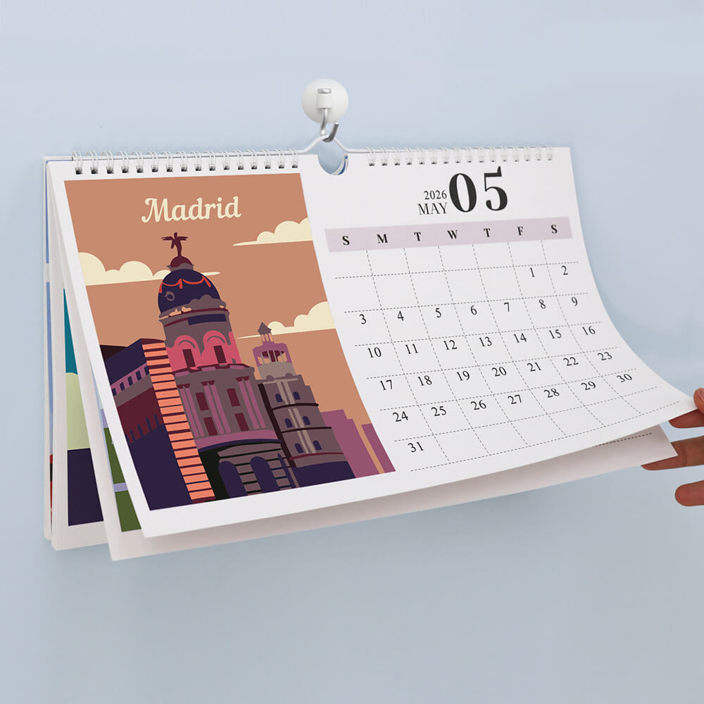 2026 Wandkalender Schilderen op Nummers | Beroemde Stadsmonumenten