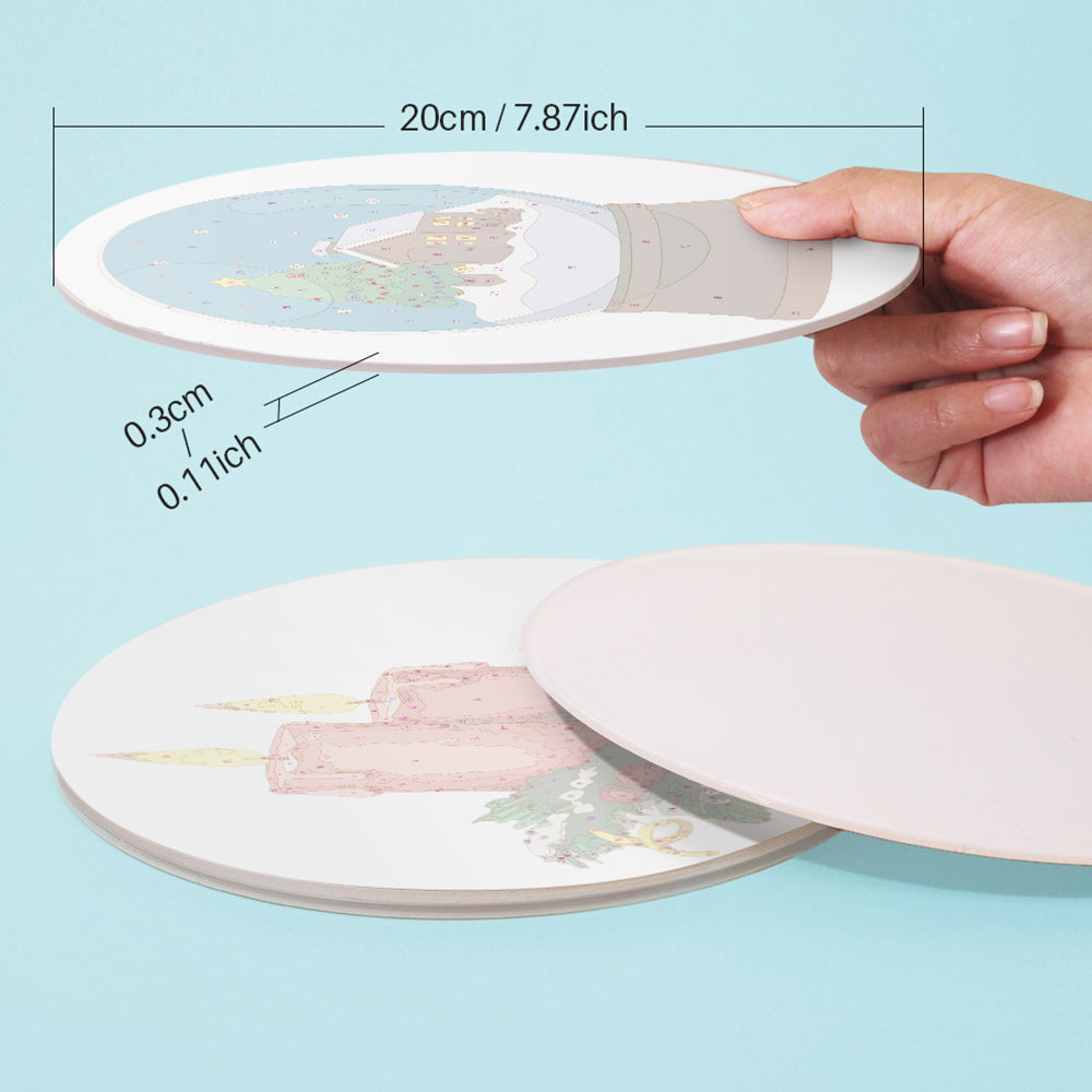 4 Stuks Kerstdecoraties Placemats Schilderen op Nummers