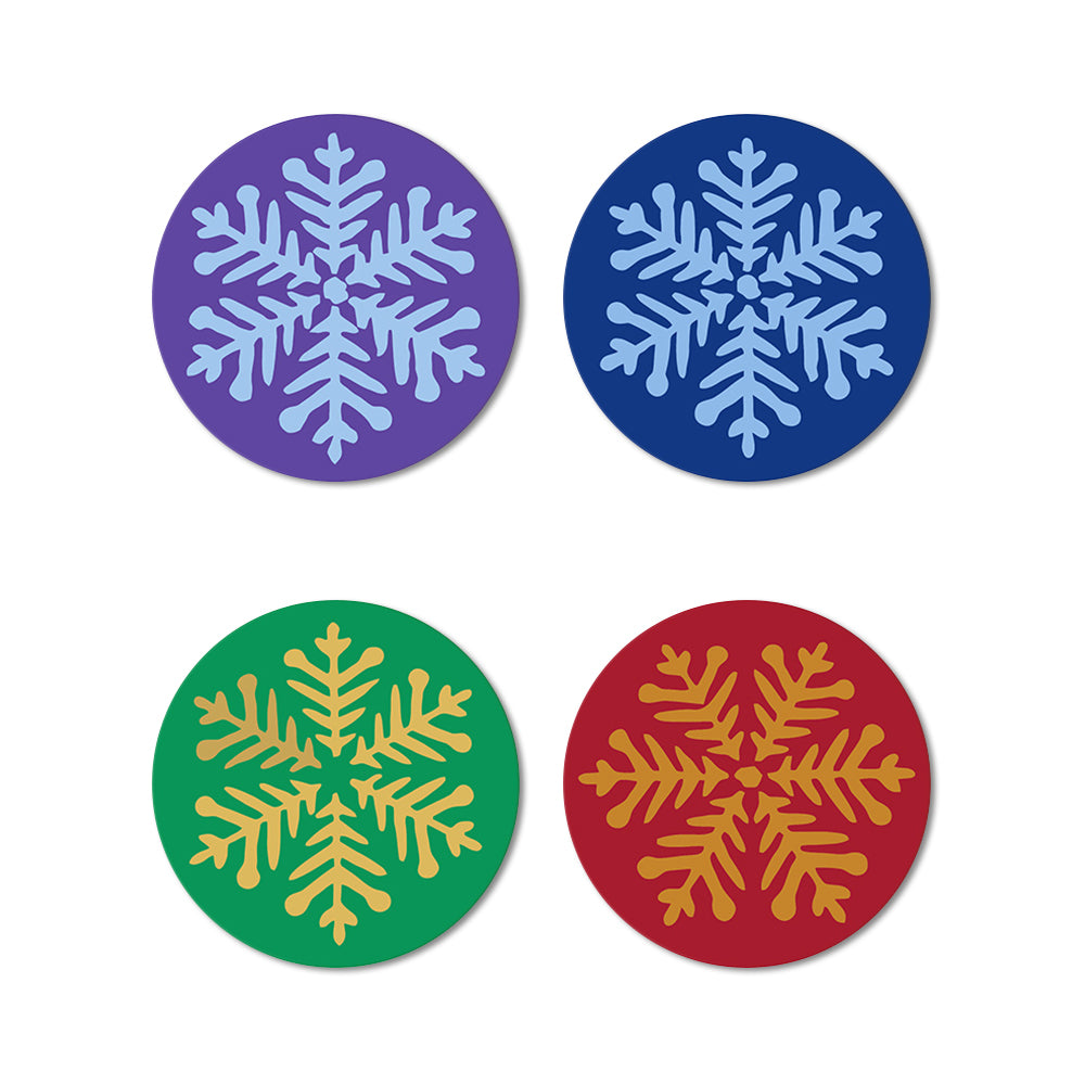 4 Stuks Kerstmis Sneeuwvlok Onderzetters Schilderen op Nummers