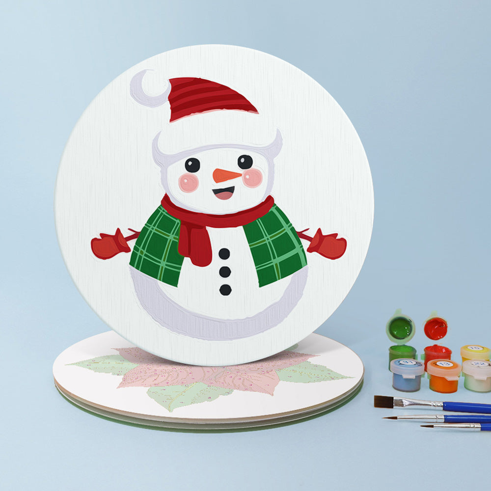 4 Stuks Kerstsnoep en Cadeau Placemats Schilderen op Nummers