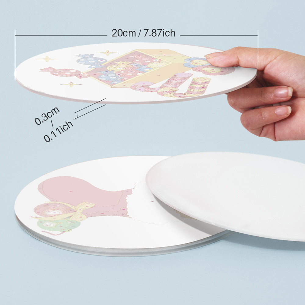 4 Stuks Kerstsnoep en Cadeau Placemats Schilderen op Nummers