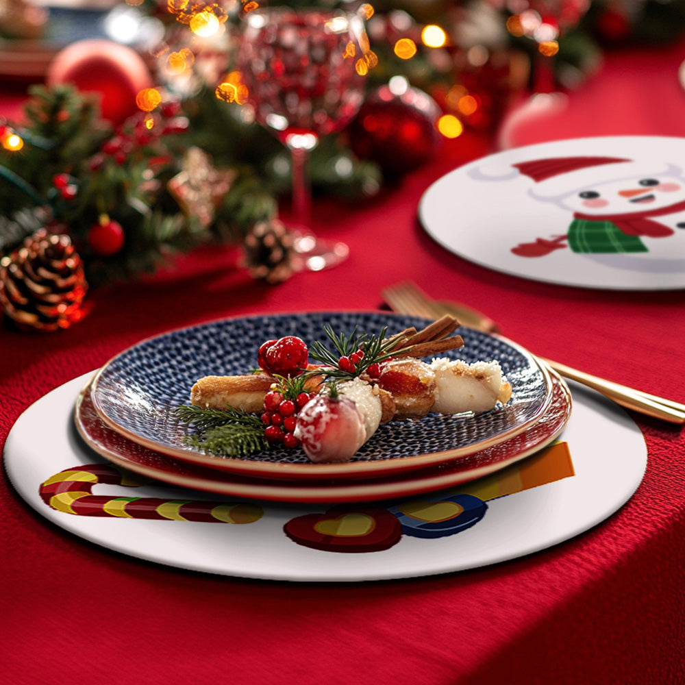 4 Stuks Kerstsnoep en Cadeau Placemats Schilderen op Nummers