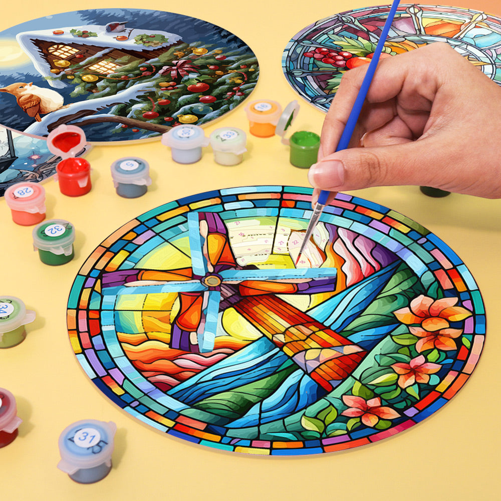 4 Stuks Kerstthema Placemats Schilderen op Nummers