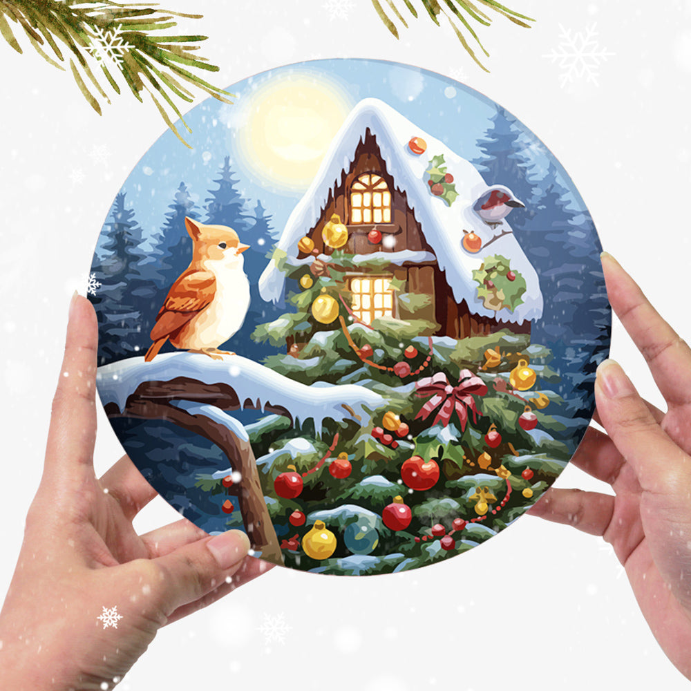 4 Stuks Kerstthema Placemats Schilderen op Nummers