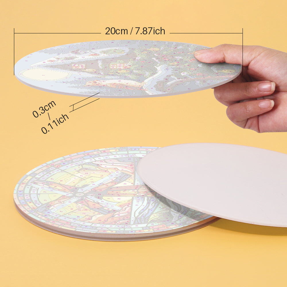 4 Stuks Kerstthema Placemats Schilderen op Nummers