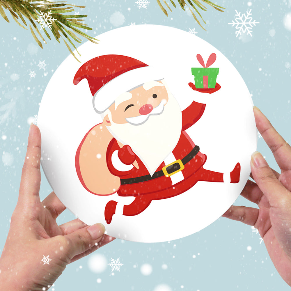 4 Stuks Vrolijke Kerstman Placemats Schilderen op Nummers