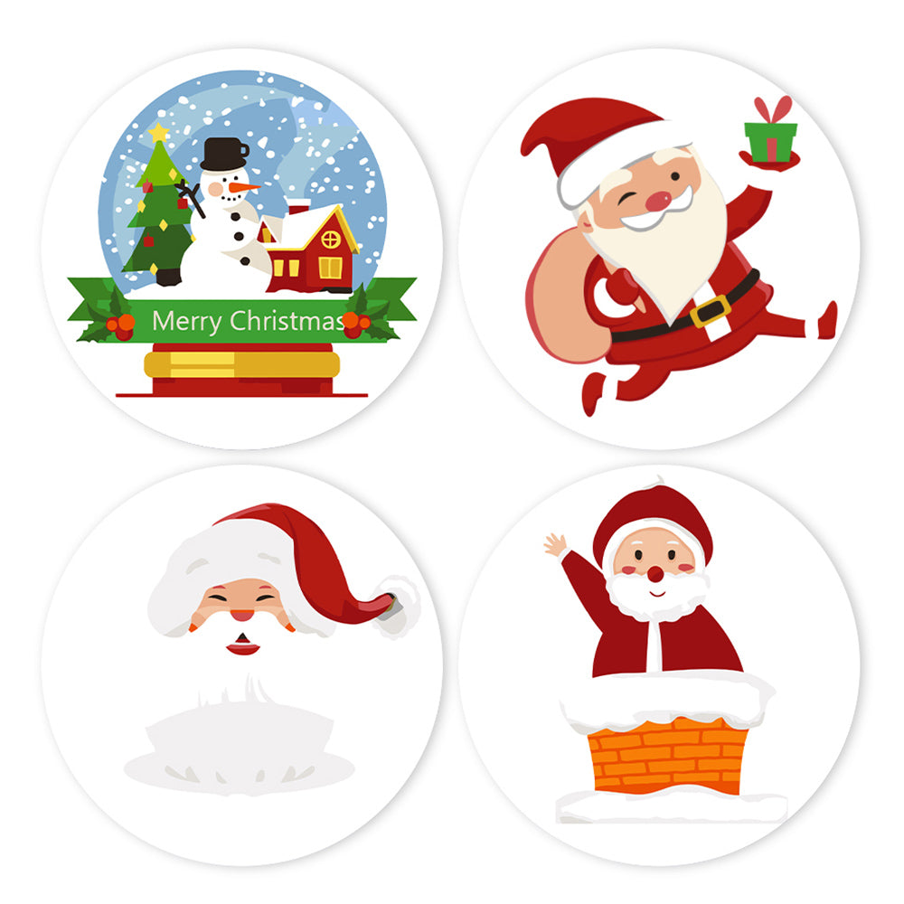 4 Stuks Vrolijke Kerstman Placemats Schilderen op Nummers