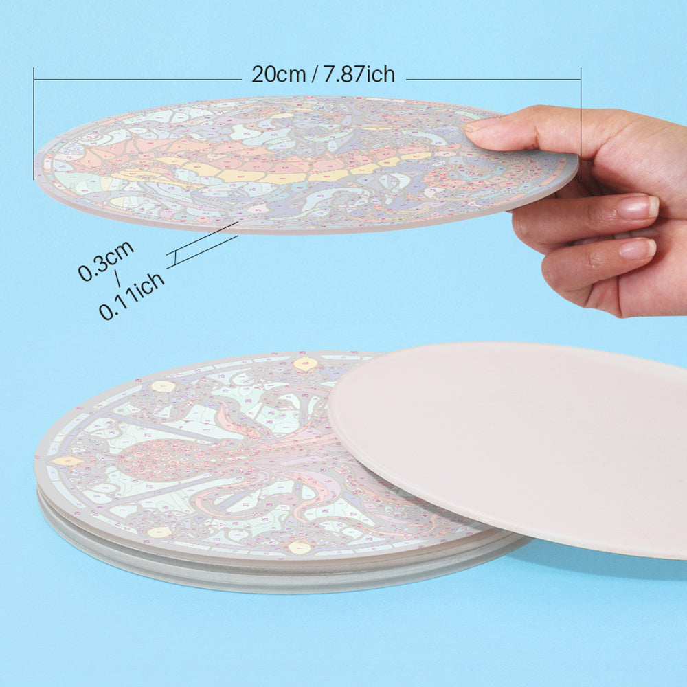 4 Stuks Zee Dieren Placemats Schilderen op Nummers
