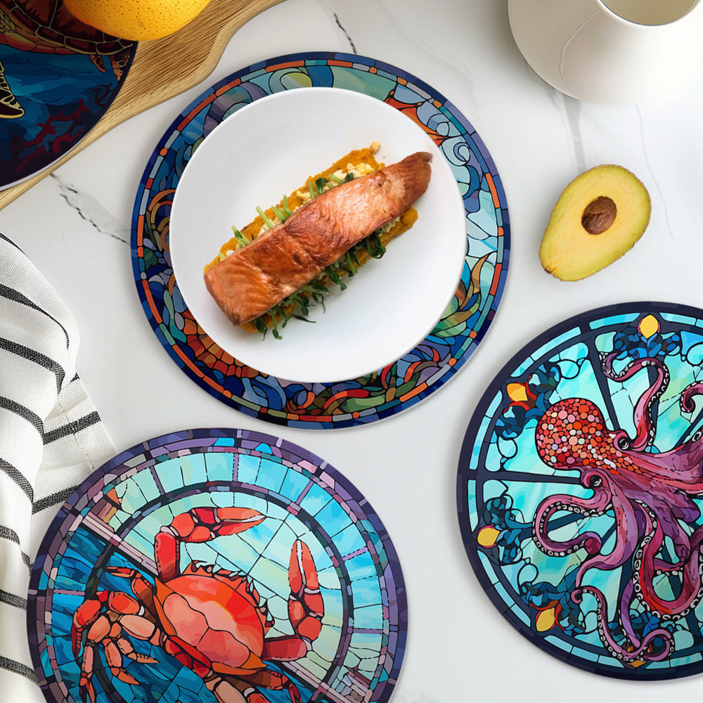 4 Stuks Zee Dieren Placemats Schilderen op Nummers