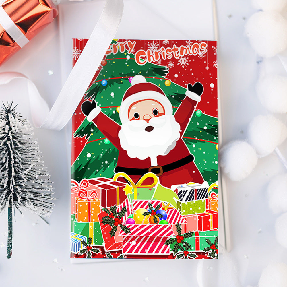 6 Kerstkaarten Schilderen op Nummers | Kerstman en Kerstboom