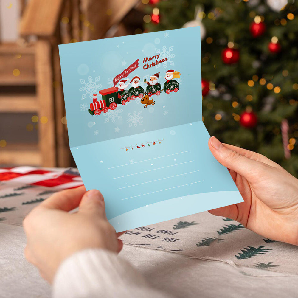 6 Kerstkaarten Schilderen op Nummers | Kerstman en Sneeuwpop