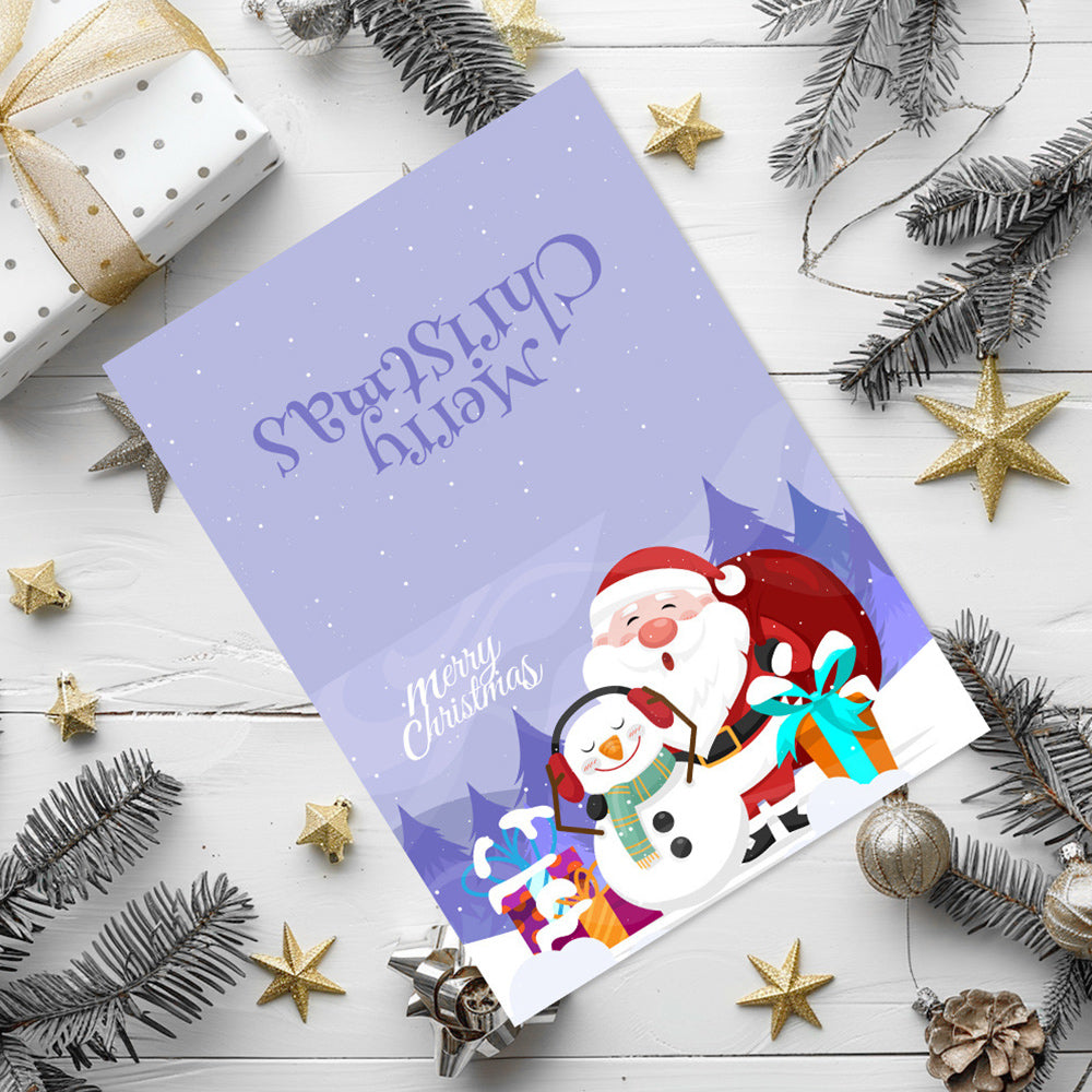 6 Kerstkaarten Schilderen op Nummers | Kerstman en Sneeuwpop