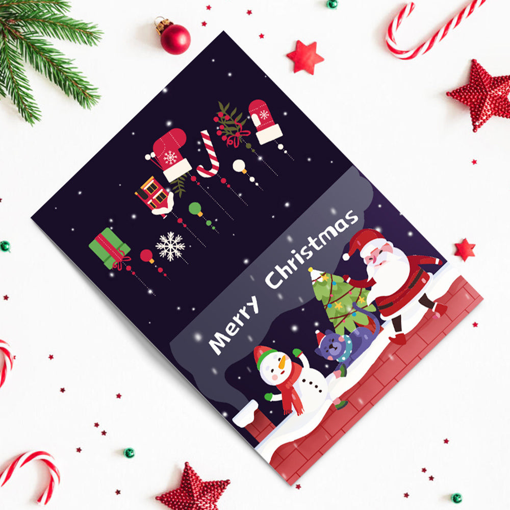 6 Kerstkaarten Schilderen op Nummers | Vrolijk Kerstfeest