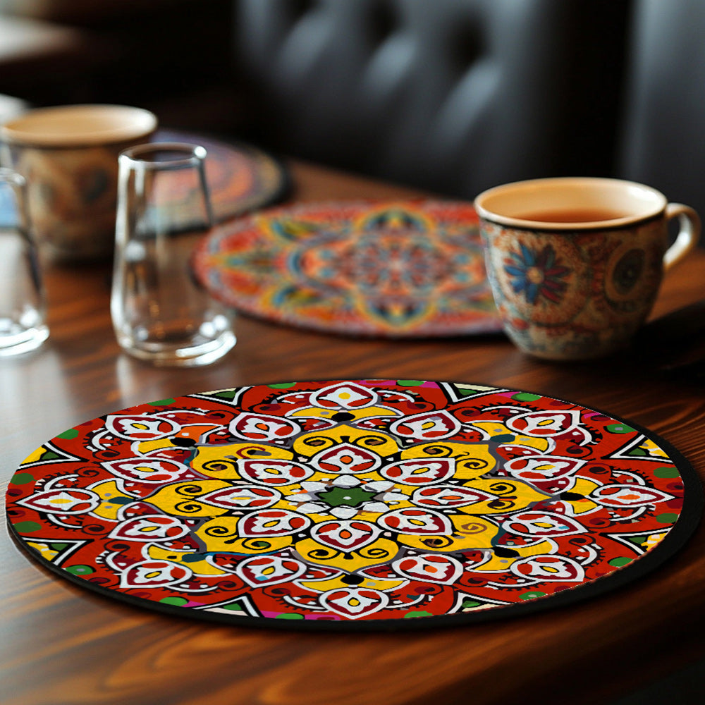 6 Stuks Complexe Mandala Placemats Schilderen op Nummers