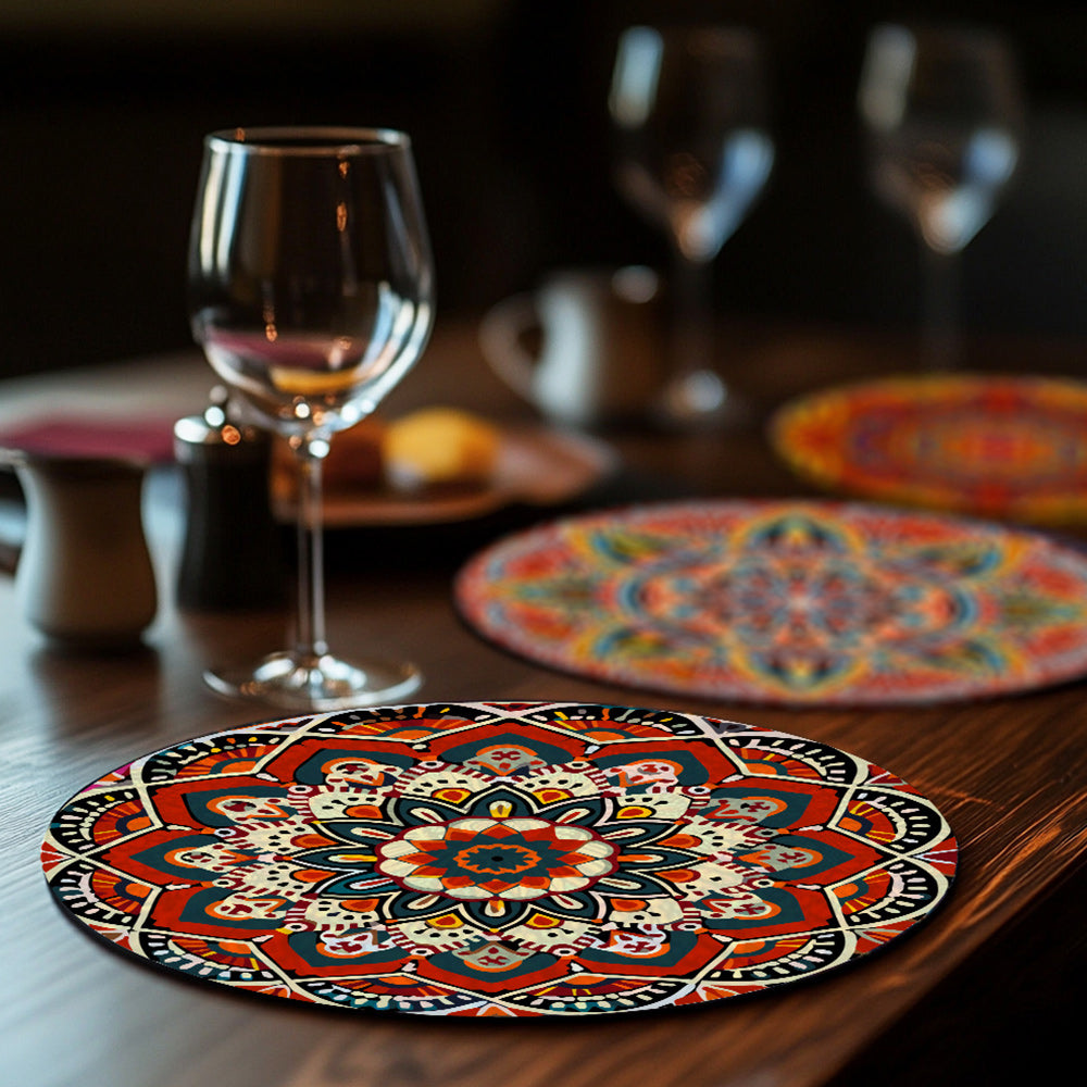 6 Stuks Complexe Mandala Placemats Schilderen op Nummers