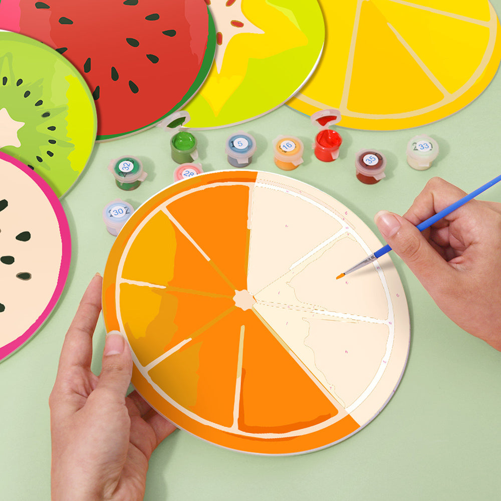 6 Stuks Diverse Vruchten Placemats Schilderen op Nummers