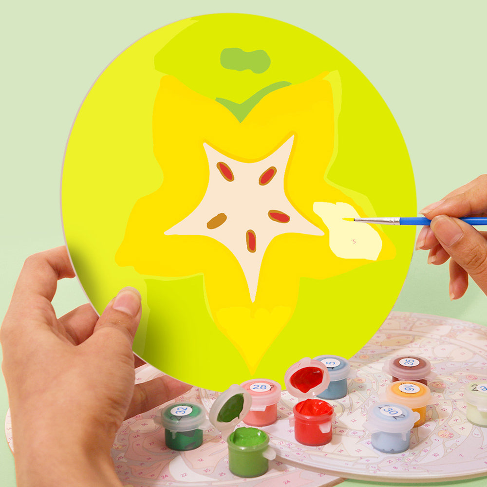 6 Stuks Diverse Vruchten Placemats Schilderen op Nummers