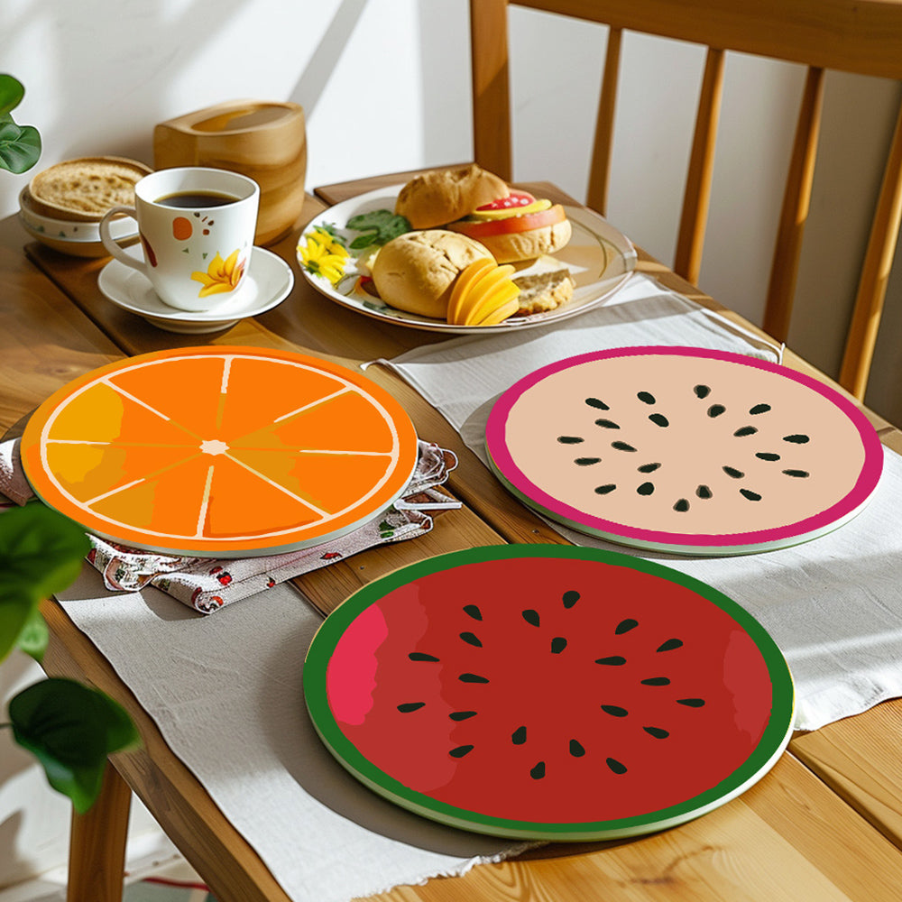 6 Stuks Diverse Vruchten Placemats Schilderen op Nummers