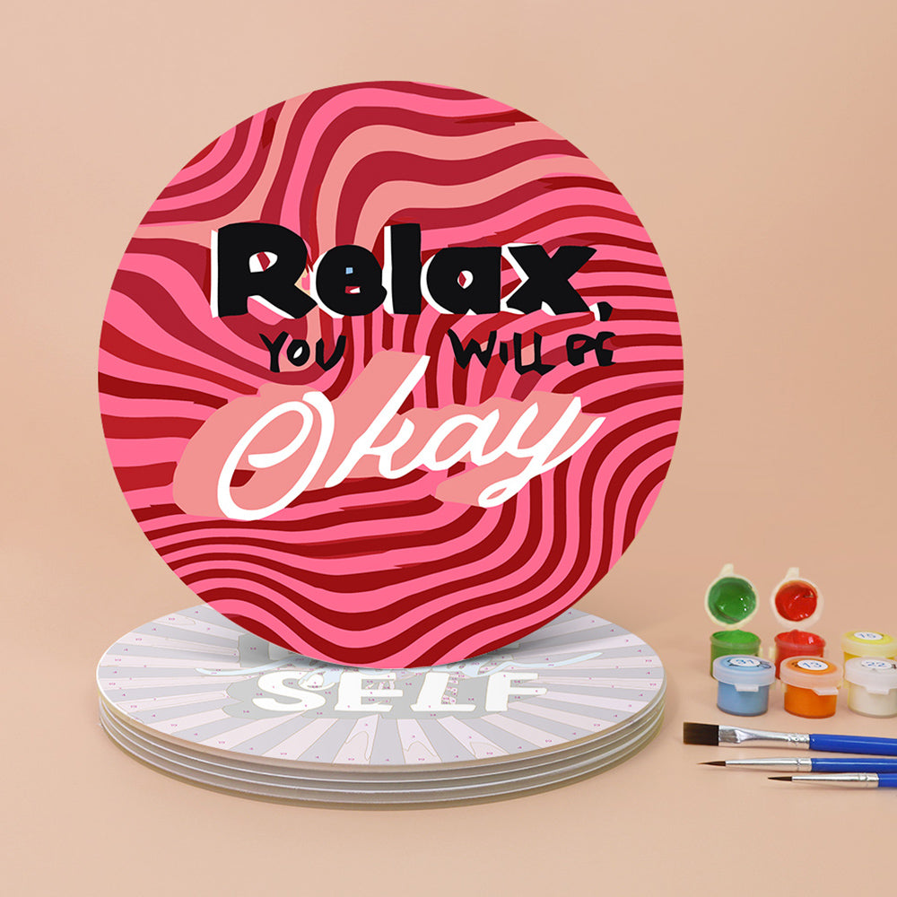 6 Stuks Inspirerende Woorden Placemats Schilderen op Nummers
