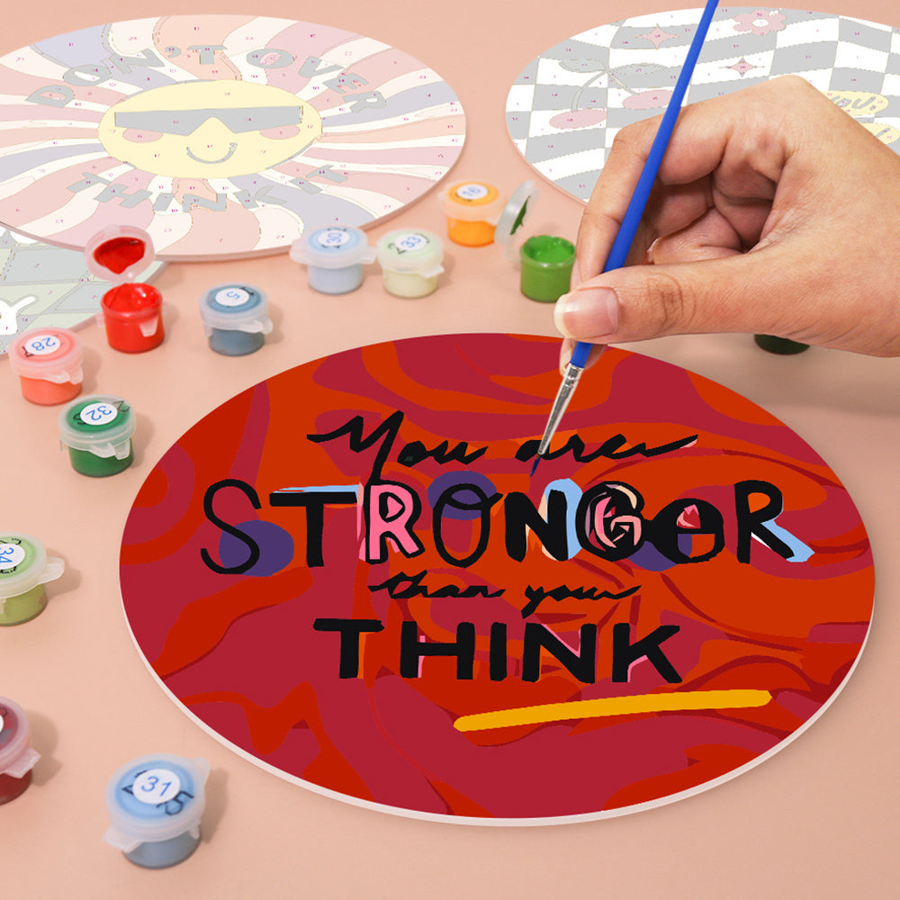 6 Stuks Inspirerende Woorden Placemats Schilderen op Nummers
