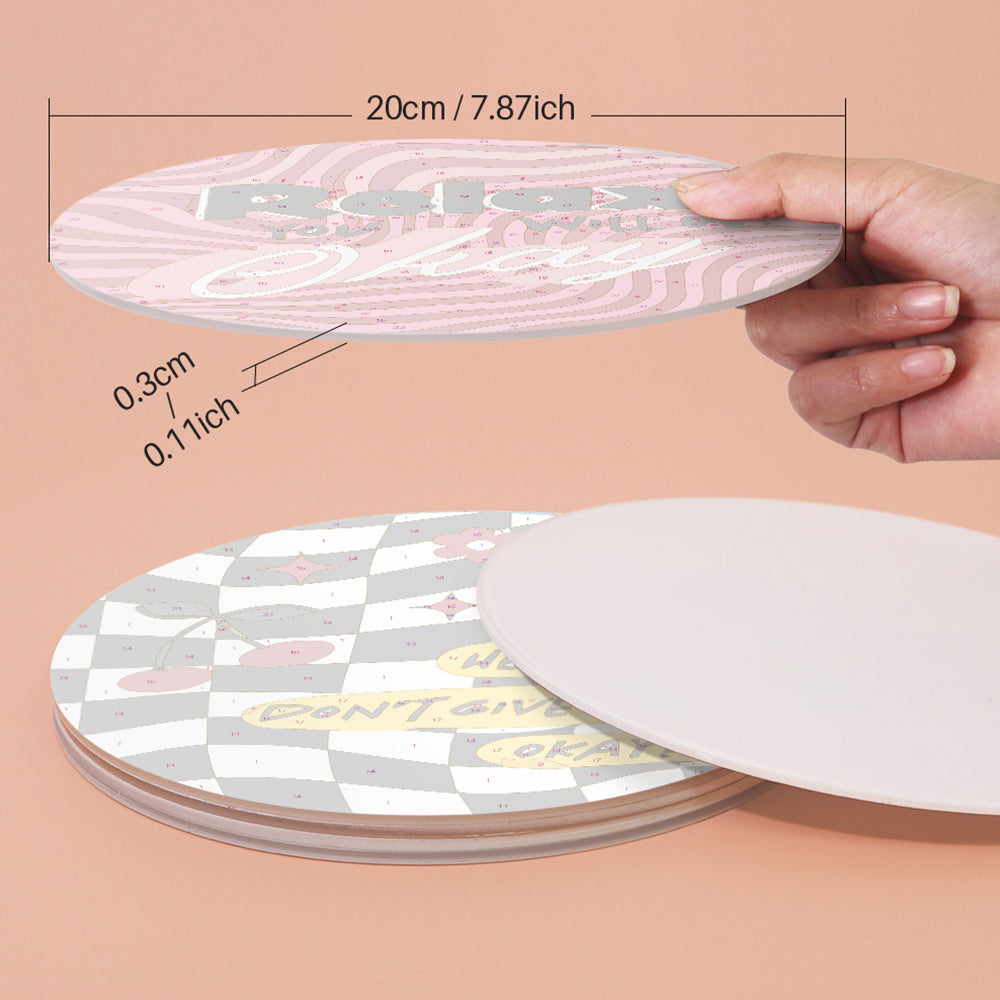 6 Stuks Inspirerende Woorden Placemats Schilderen op Nummers
