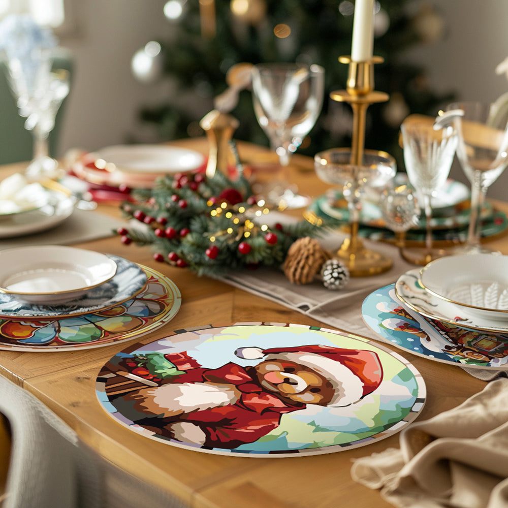 6 Stuks Kerst Peperkoekmannetje Placemats Schilderen op Nummers
