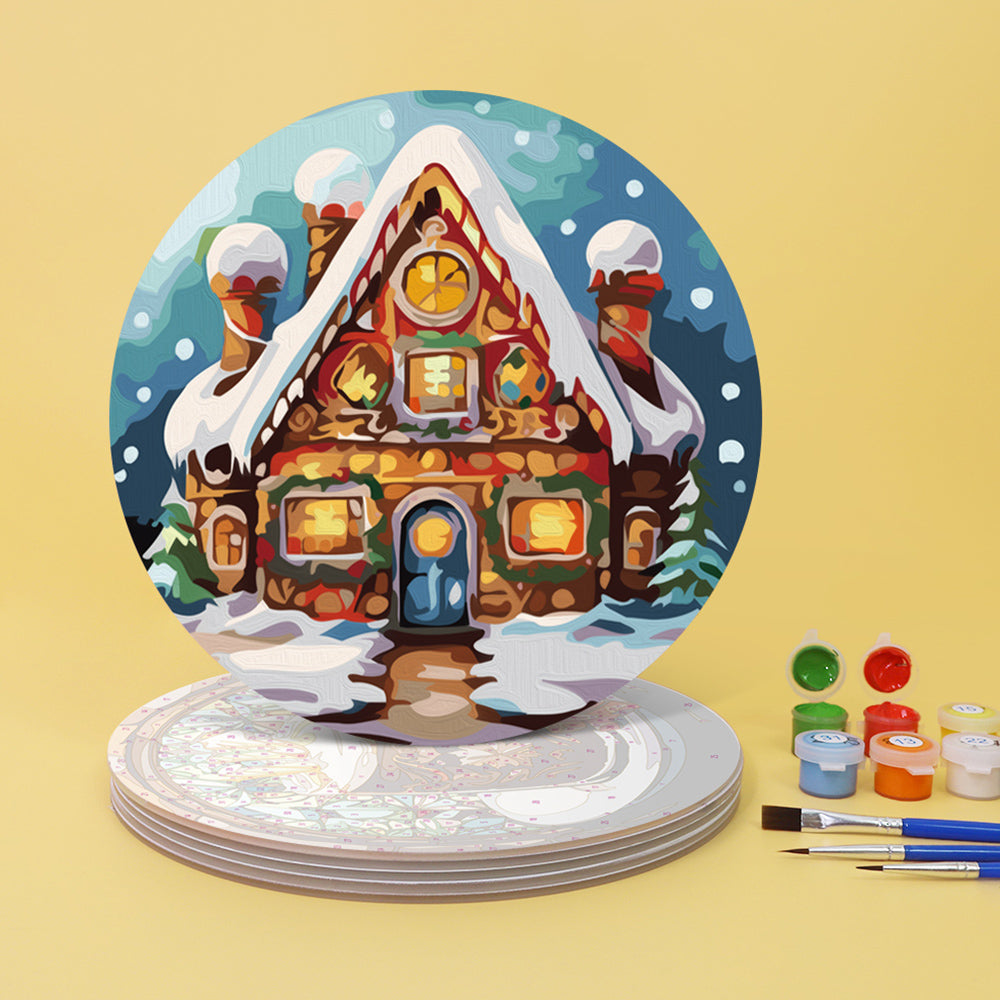 6 Stuks Kerst Peperkoekmannetje Placemats Schilderen op Nummers
