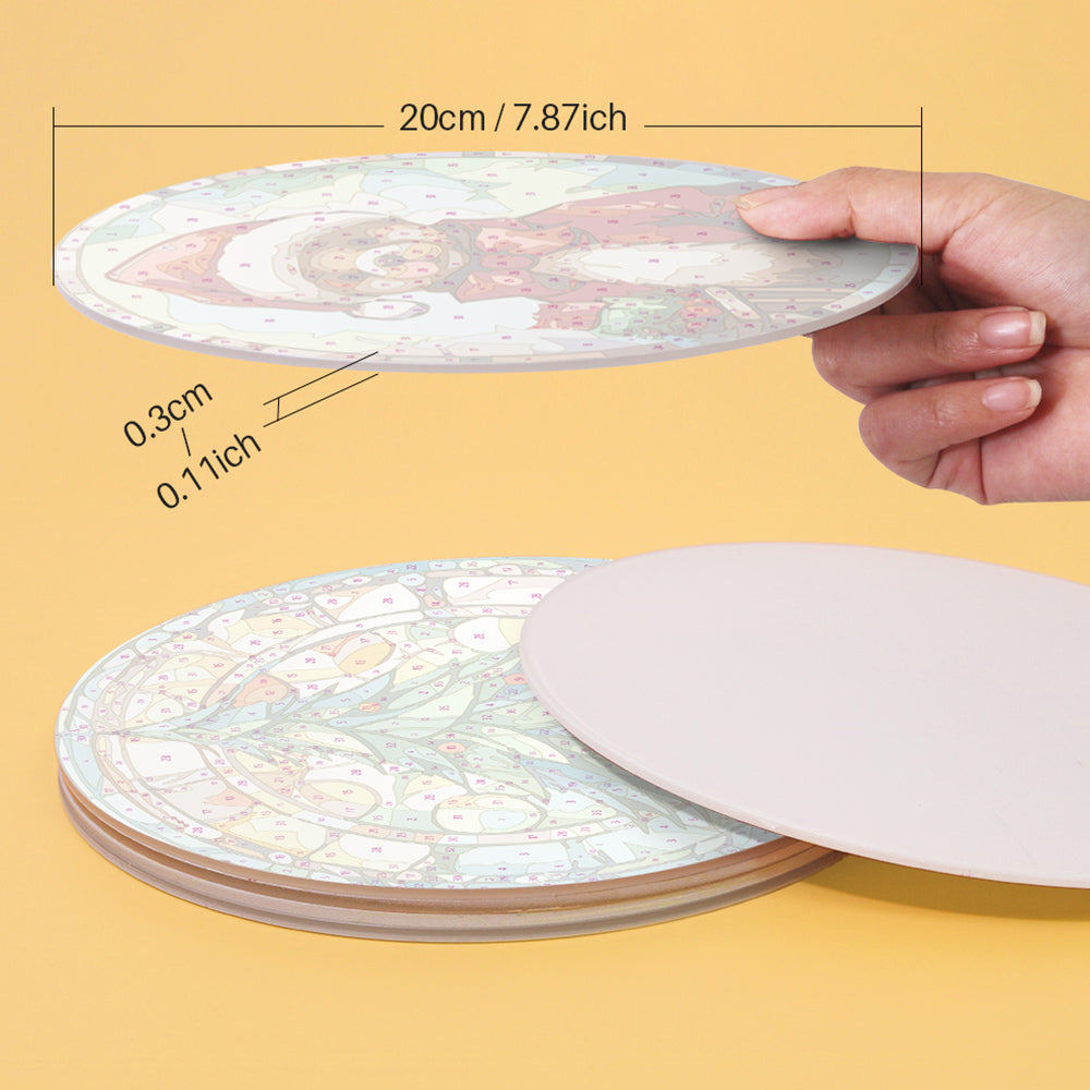 6 Stuks Kerst Peperkoekmannetje Placemats Schilderen op Nummers
