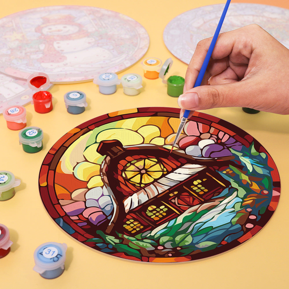 6 Stuks Kerstman en Kerstboom Placemats Schilderen op Nummers