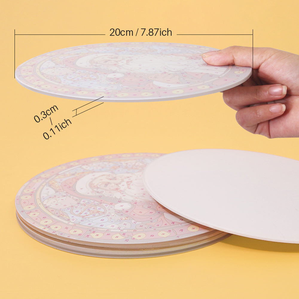 6 Stuks Kerstman en Kerstboom Placemats Schilderen op Nummers