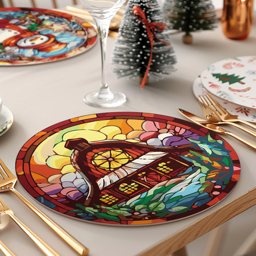 6 Stuks Kerstman en Kerstboom Placemats Schilderen op Nummers